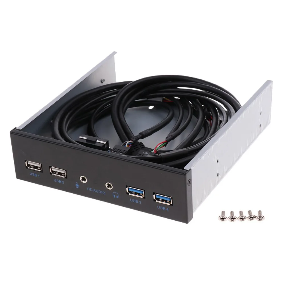 Двойной 4-портовый оптический привод USB 3 0 передняя панель адаптер расширения