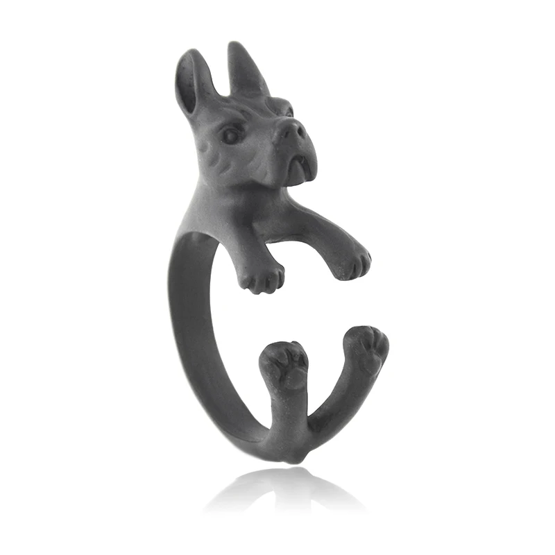 Винтажное кольцо в стиле хиппи с надписью Great немецкий дог Anel черные кольца