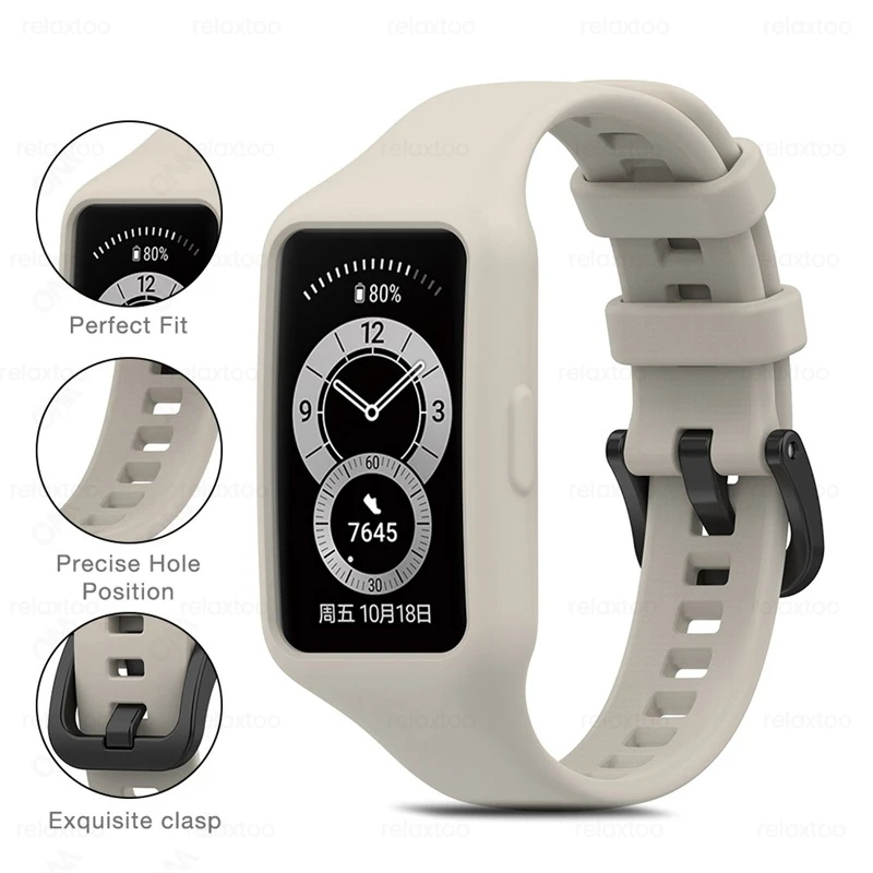Силиконовый сменный ремешок 2 в 1 + защитный чехол для Huawei Honor Band 6 7 Pro смарт-браслет