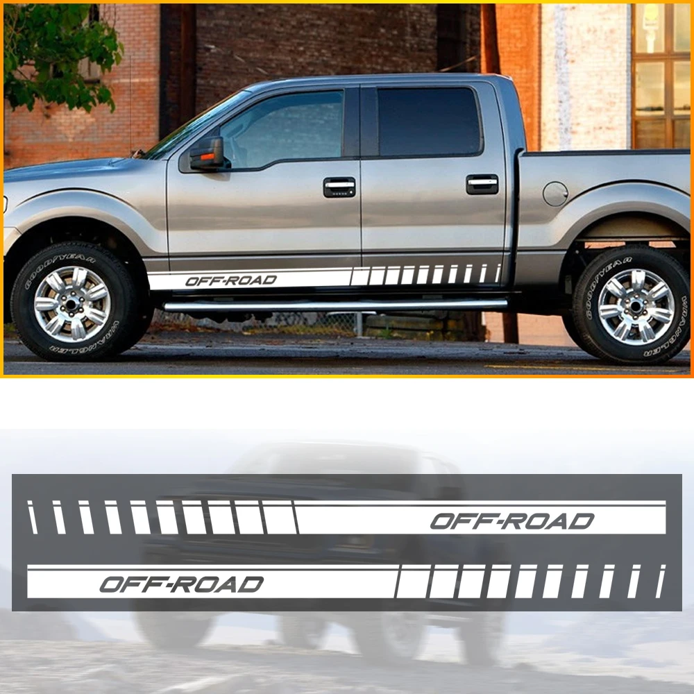 

Pick-up Truck Car Side Stripes Side Skirts Graphics Decals Stickers For Nissan NAVARA D22 Frontier Titan