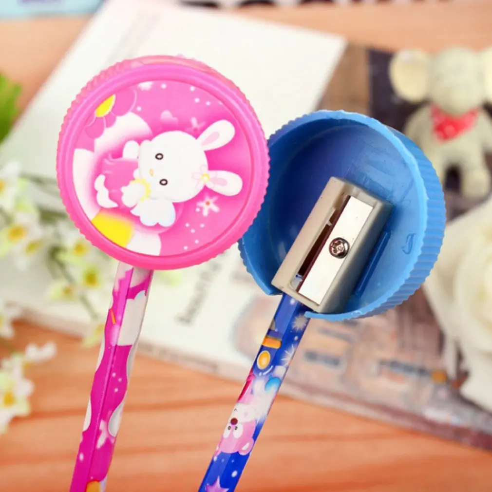 1 Набор мультипликационный кавайный карандаш линейка точилка для ушей 9 в