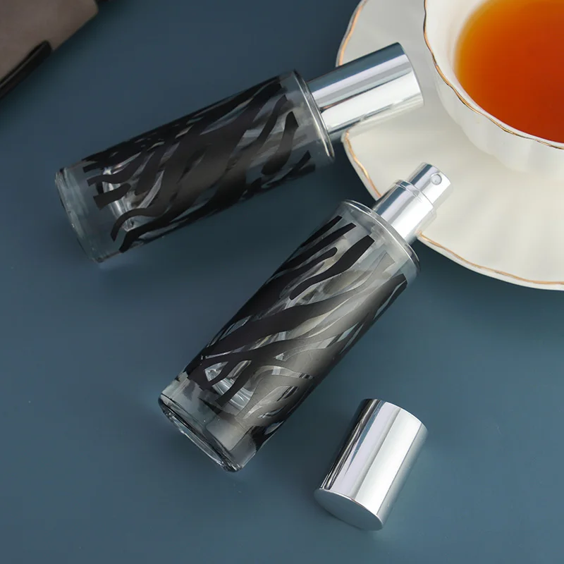 

30ML High Quality Black Clear Glass Spray Perfume Bottle 50PCS/LOT