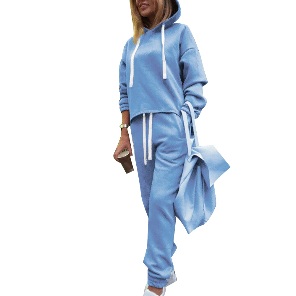 Женский теплый спортивный костюм из 2 предметов толстовка с длинным рукавом и