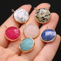 3pcs natural stone pendant blue aventurinebalmatin faceted small pendant for jewelry making diy bracelet earrings accessory