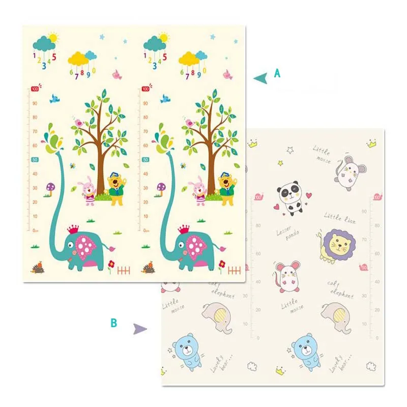 180X200X1.0CM Детский коврик двусторонний детский игровой коврик Xpe детская подушка утолщенный детский коврик для ползания складной коврик Детский ковер 180 см* 200 см - Цвет: 180X200X1.0CM
