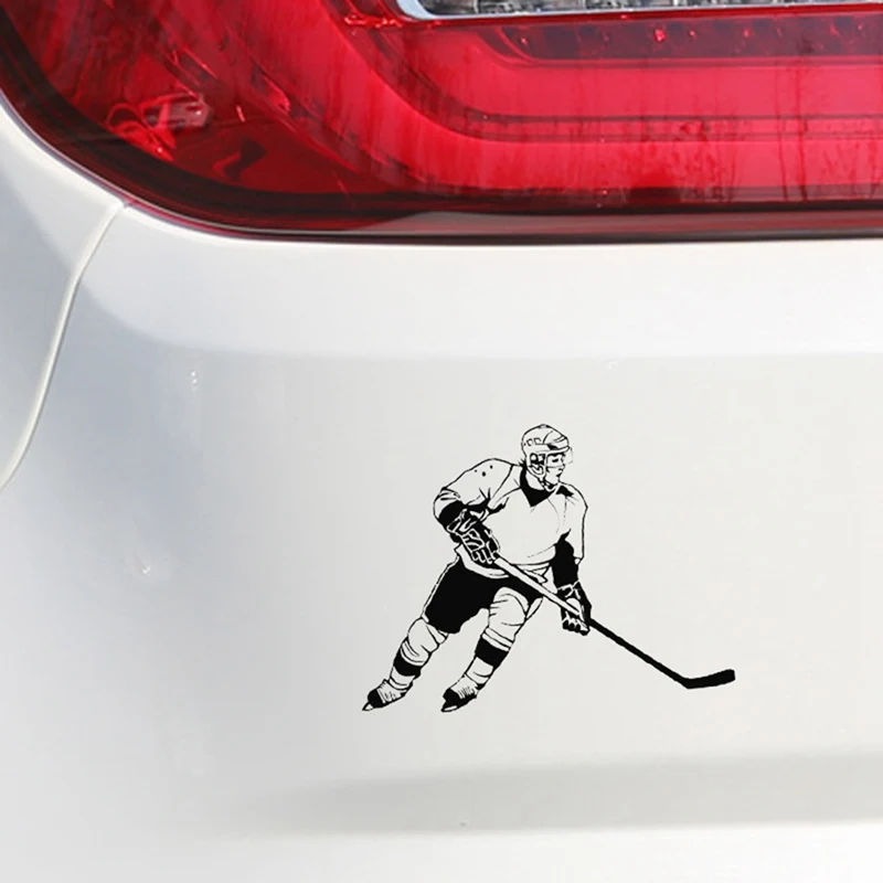 

Car Auto Sticks Styling Black White Ice Hockey Sports Car Styling Fashion Car Window Stickers 13cm*9cm Accessaoies
