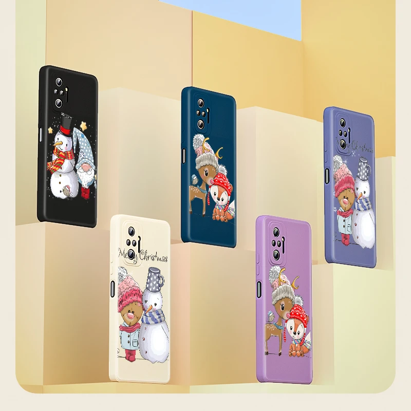 

Deer Cute Cartoon For Xiaomi Redmi 10X 9T 9C NFC 9A 8A 8 7 K40 Gaming Pro K30S Liquid Silicone Soft Cover Phone Case
