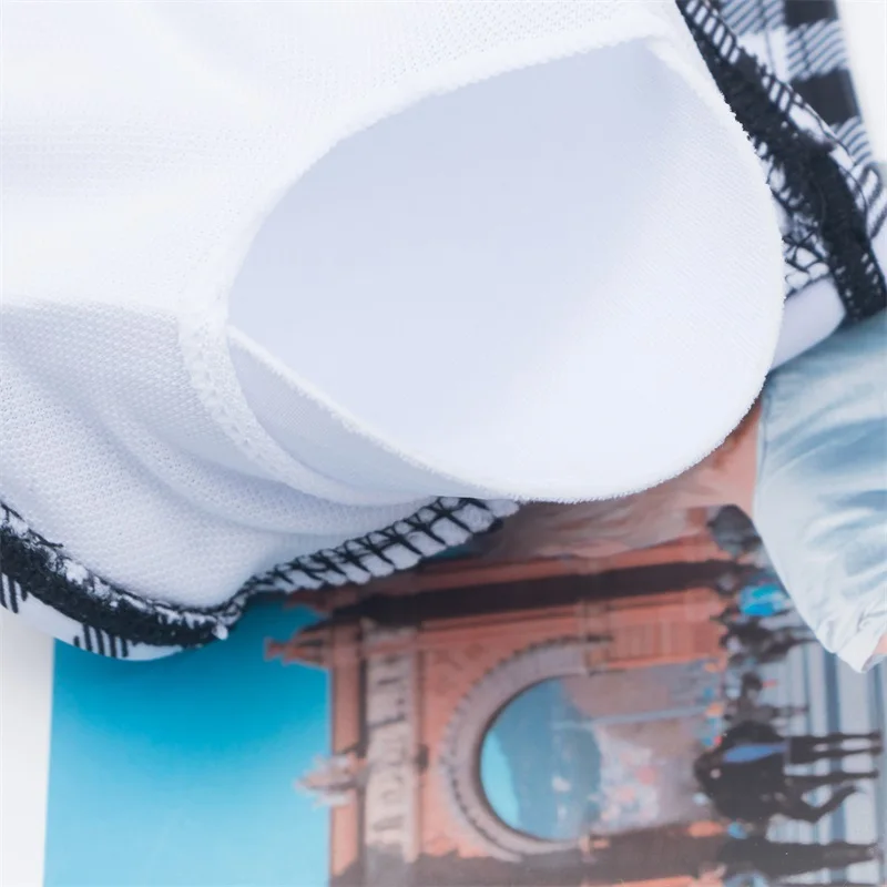 WTCandy новинка 2020 с принтом белый черный в клетку бандо бикини сексуальный микро