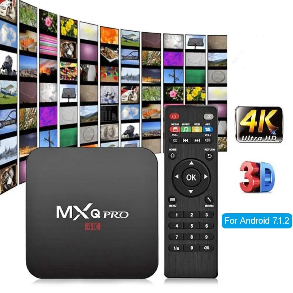 Лидер продаж ТВ приставка 1 + 8 Гб HD WiFi HDMI совместимая Смарт медиаплеер для Android 7 OS TV