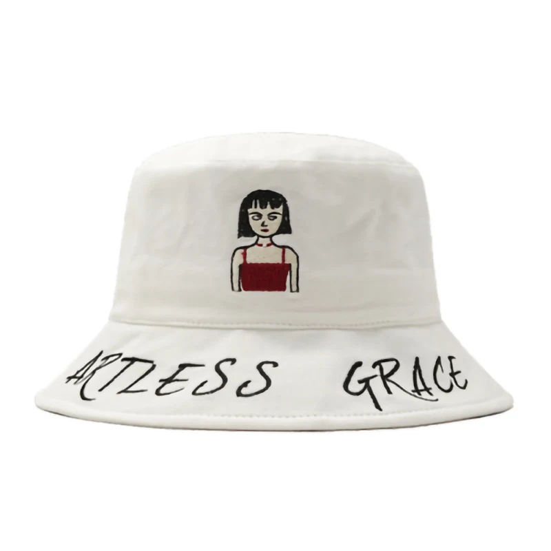 Sun Visor Straw Hat Female Bell Basin Autumn Ins Bucket Beret Cute Cartoon Lady Fisherman | Аксессуары для одежды