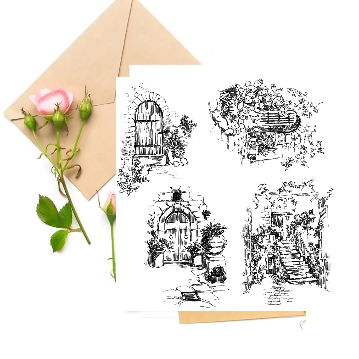 

Different Window Clear Stamps For DIY Scrapbooking Card Making Silicone Stamps Fun Decoration Supplies