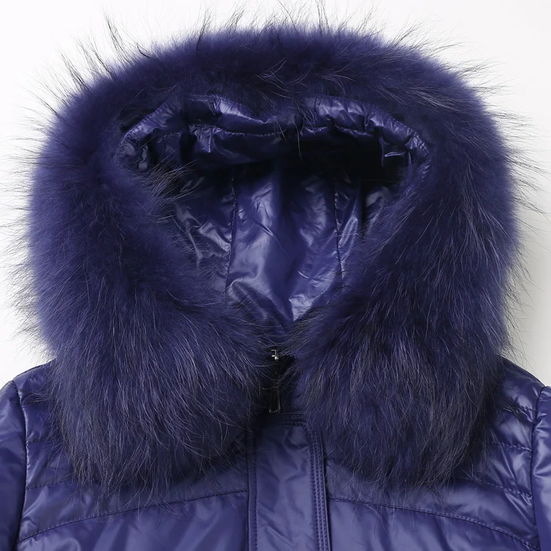 

Luxury jacket Russia Women Down Raccoon fur collar Hooded Brand White Duck Down Parka Top Quality fashion femme Plus Size 6XL