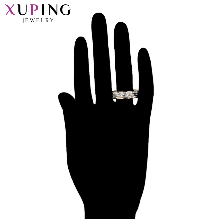 11,11 предложения Xuping кольцо из нержавеющей стали с покрытием цвета розового золота для женщин для вечеринки, дня рождения, юбилея, подарки S183.7-16160