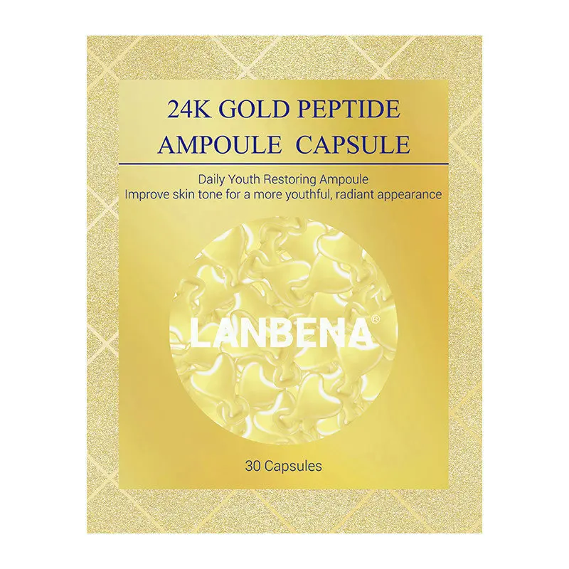 Горячее предложение LANBENA 24K золото пептид морщинки ампульная капсула женский