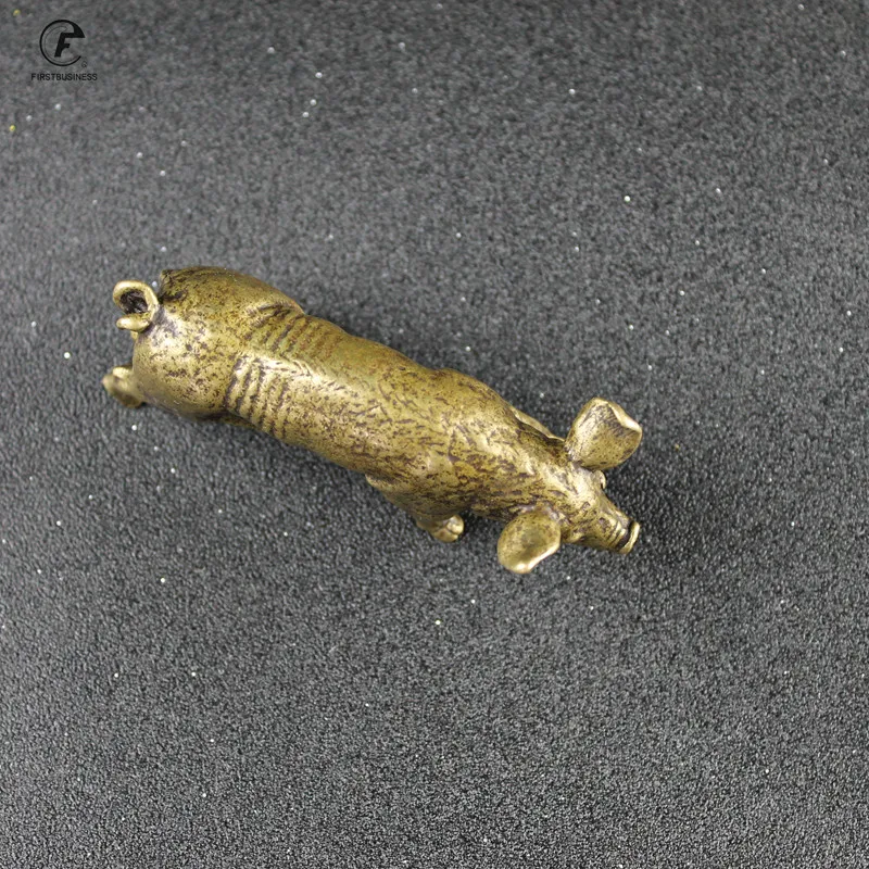 Медный Китайский 12 Зодиак дикая кабана свинья статуя украшения дома античная