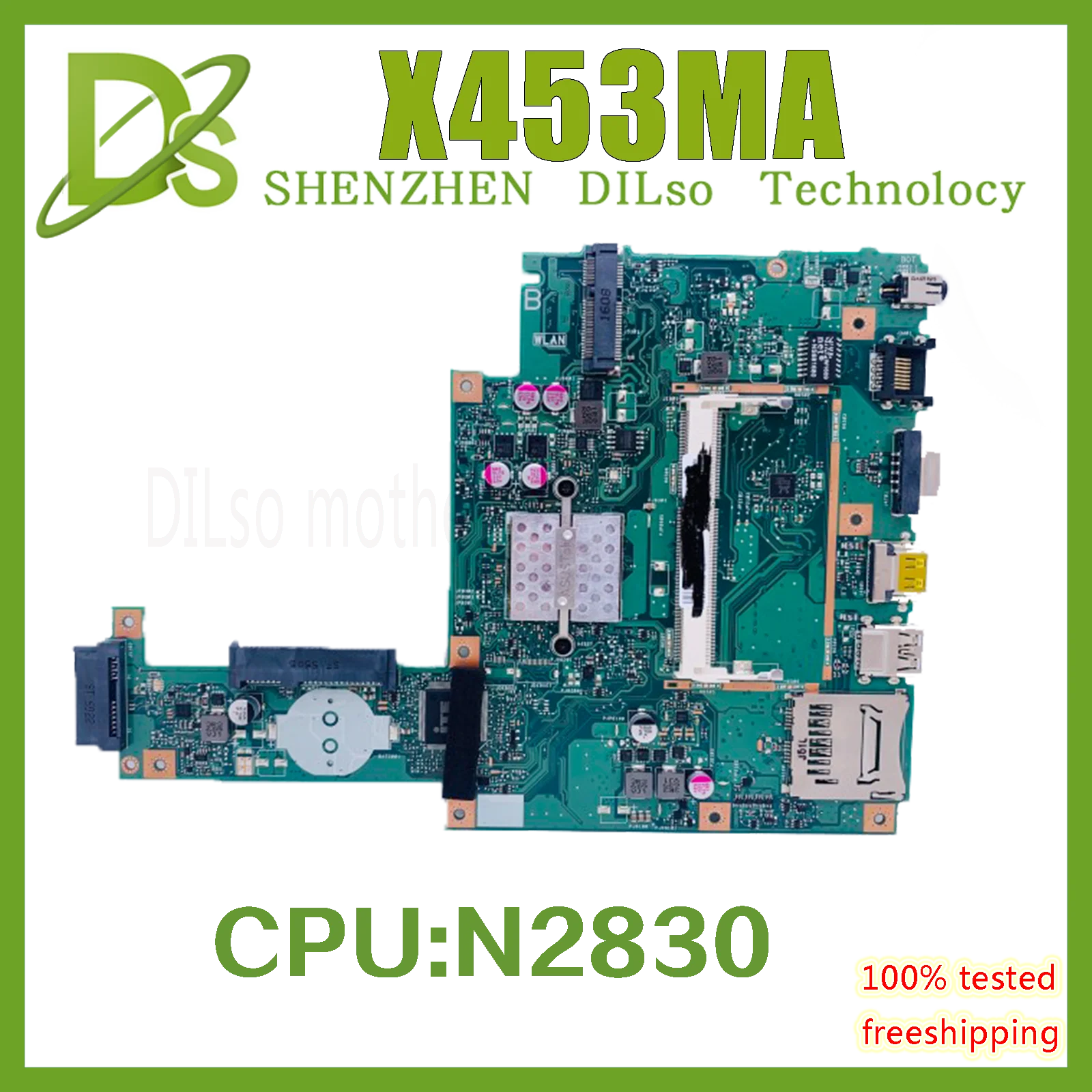 

Оригинальная материнская плата ASUS X453MA, подходит для материнской платы ноутбука X453 X453MA с процессором N2830, 100% рабочий