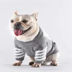 Свитер для маленьких собак, зимняя одежда для французского бульдога, шнауцера, корги, шерстяная тёплая одежда