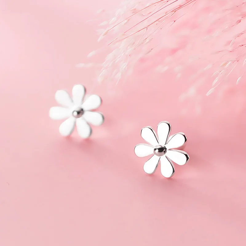 Trustdavis Real 925 Sterling Silver Fashion Sweet Flower Screw Stud Earrings For Women Children Mini Minimalist Jewelry DA1920 | Украшения