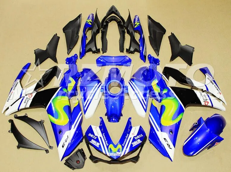 

4 Gifts Injection mold New ABS Fairings Kit Fit for YAMAHA YZF-R3 R25 2015 2016 2017 2018 15 16 17 18 bodywork set Blue Movistar