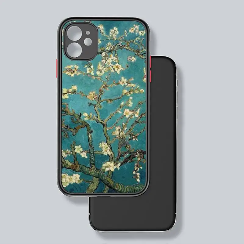 

Capinha para celular Van Gogh Phone Case black matte transparent For iPhone 7 8 x xs xr 11 12 pro plus mini max Clear Funda