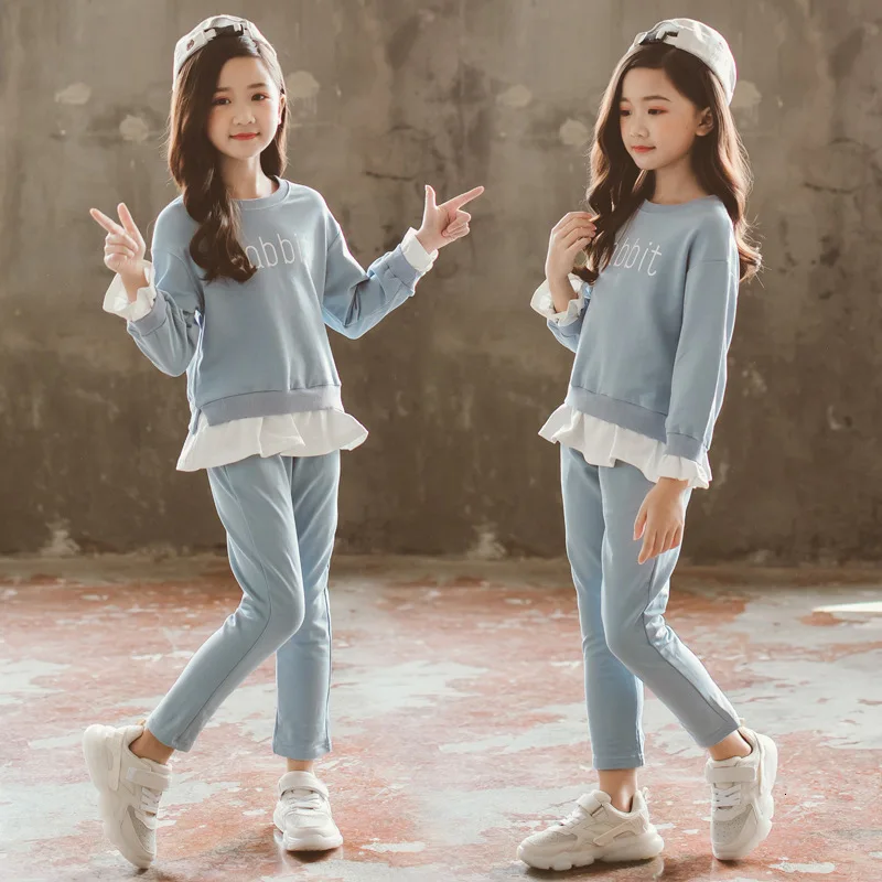 Детские костюмы новое пальто и брюки для девочек на осень зиму повседневный