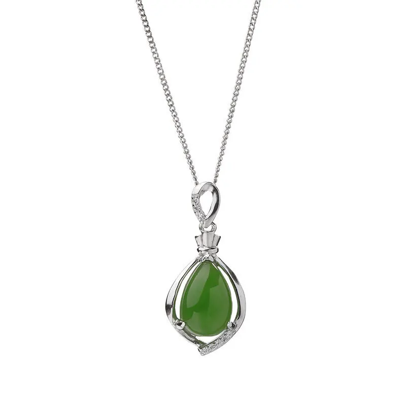 

2020 Cluci Cage Pendants Choker Necklace Asg Golden Doodle Rounded 925 Inlaid Natural Hetian Pendant Drops Adorn Ms Necklace