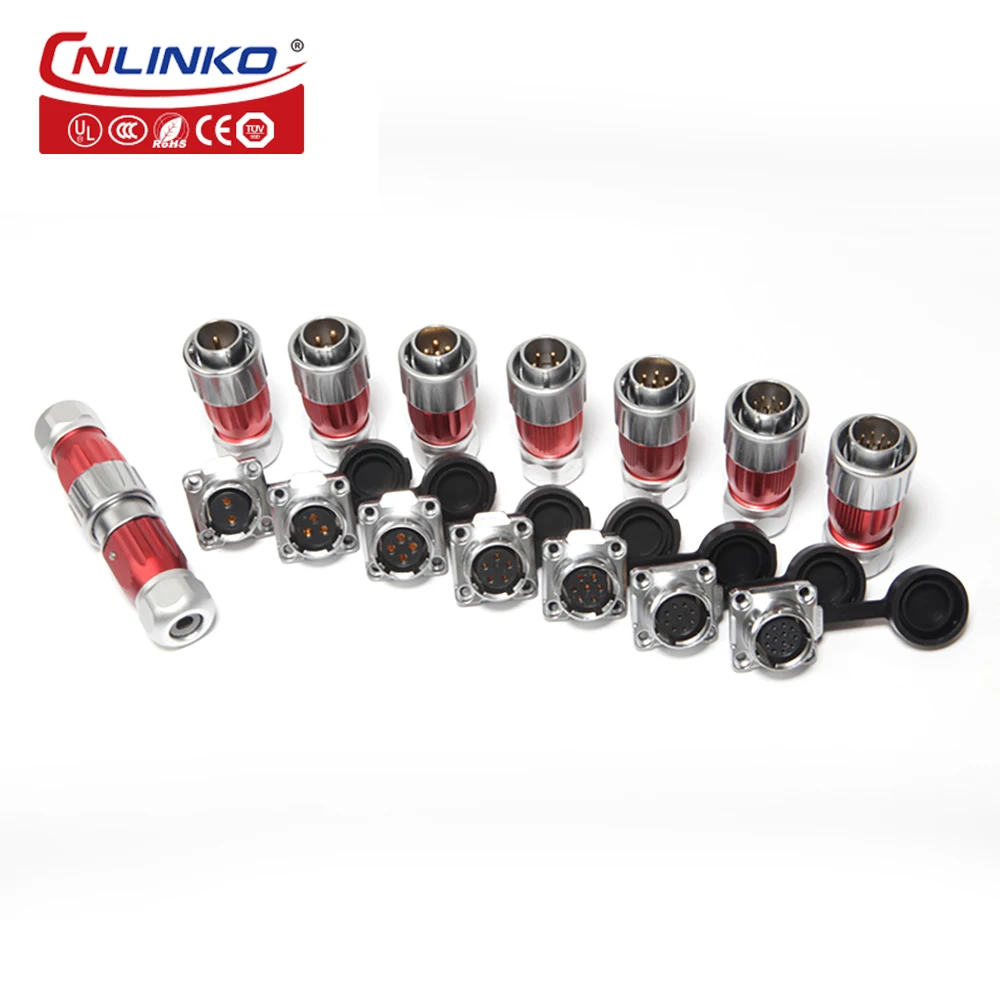 CNLINKO 4 Pin Bulkhead Speaker Wire Waterproof Aviation Connector Male Female Power Cord With Zinc Alloy | Обустройство дома