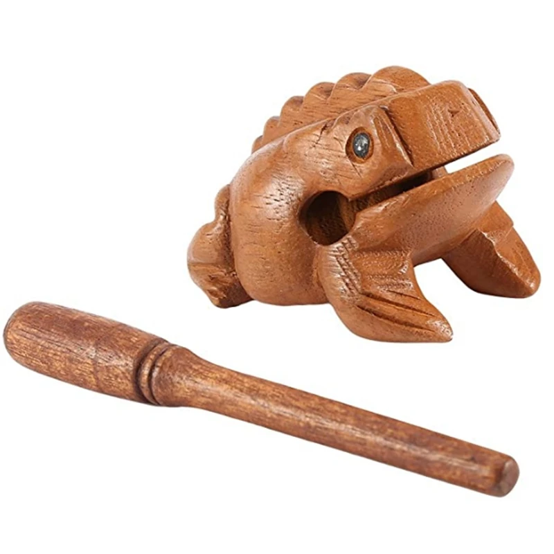 6 дюймов большой деревянный Лаки лягушка животное денежная жаба Дети музыкальный