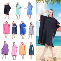 microfiber quick dry wetsuit changing robe poncho towel with hood for swim beach lightweight beach surf poncho