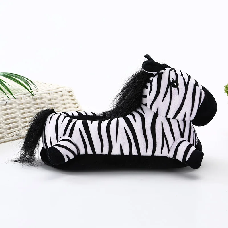 

Women's Winter Cotton Shoes Cute Cartoon Unicorn Slippers Casual Warm House Shoes Ladies Plush Slides Female Furry Flip Flops