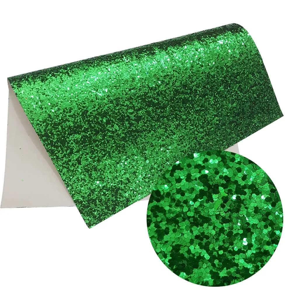 green Искусственная кожа, листы, плотная блестящая ткань, 2 размера, блестящее золото, А4, синтетическая искусственная шерсть, бант, ткань, сделай сам, ручная работа, аксессуары, ткань - Цвет: green