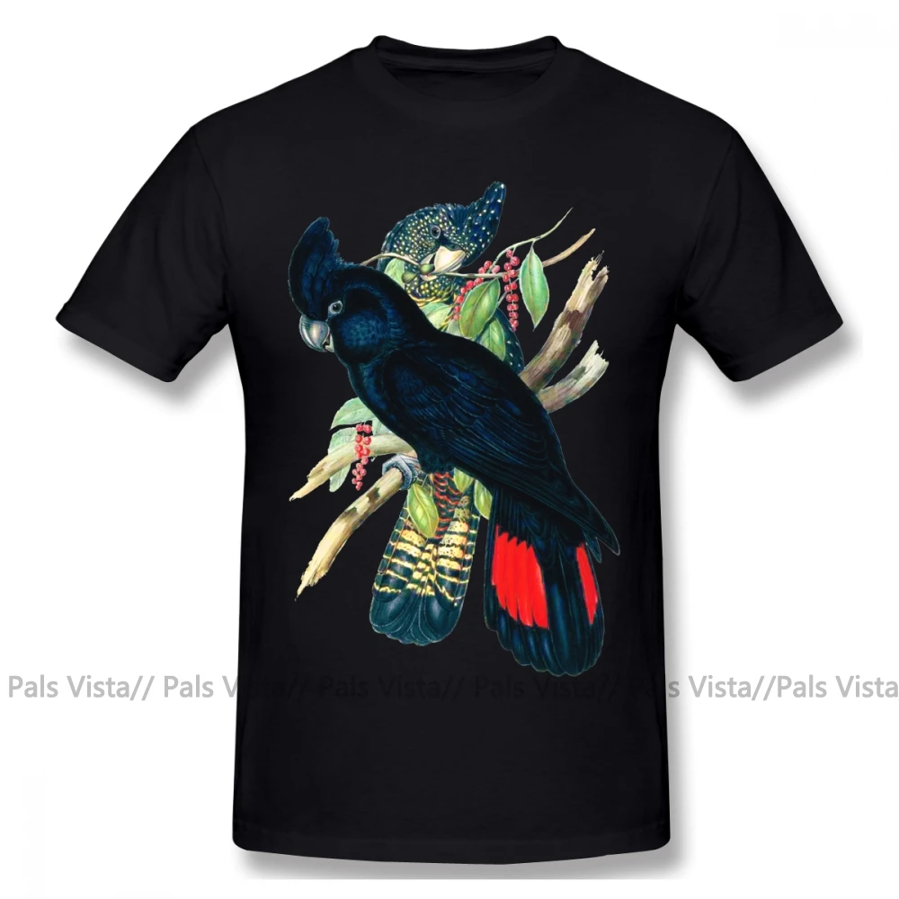 Футболка австралийская черная с принтом коккаду летняя футболка большого