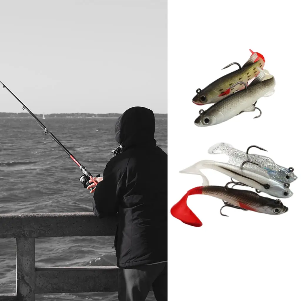 5 шт. мягкие рыболовные приманки в коробке | Спорт и развлечения