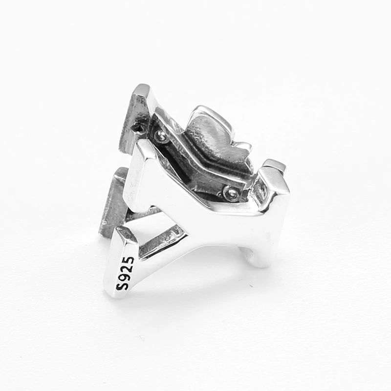 Романтическое искусство буквы Y Шарм 925 пробы серебряный зажим Бусины Подходят