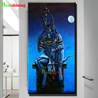 Полная квадратная круглая Алмазная вышивка Анубис Фараон Египетский 5D сделай сам алмазная живопись вышивка крестиком рукоделие N2195