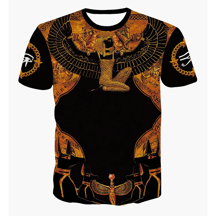3D Футболка с принтом древнего египетского мужчины/женщины винтажная уличная