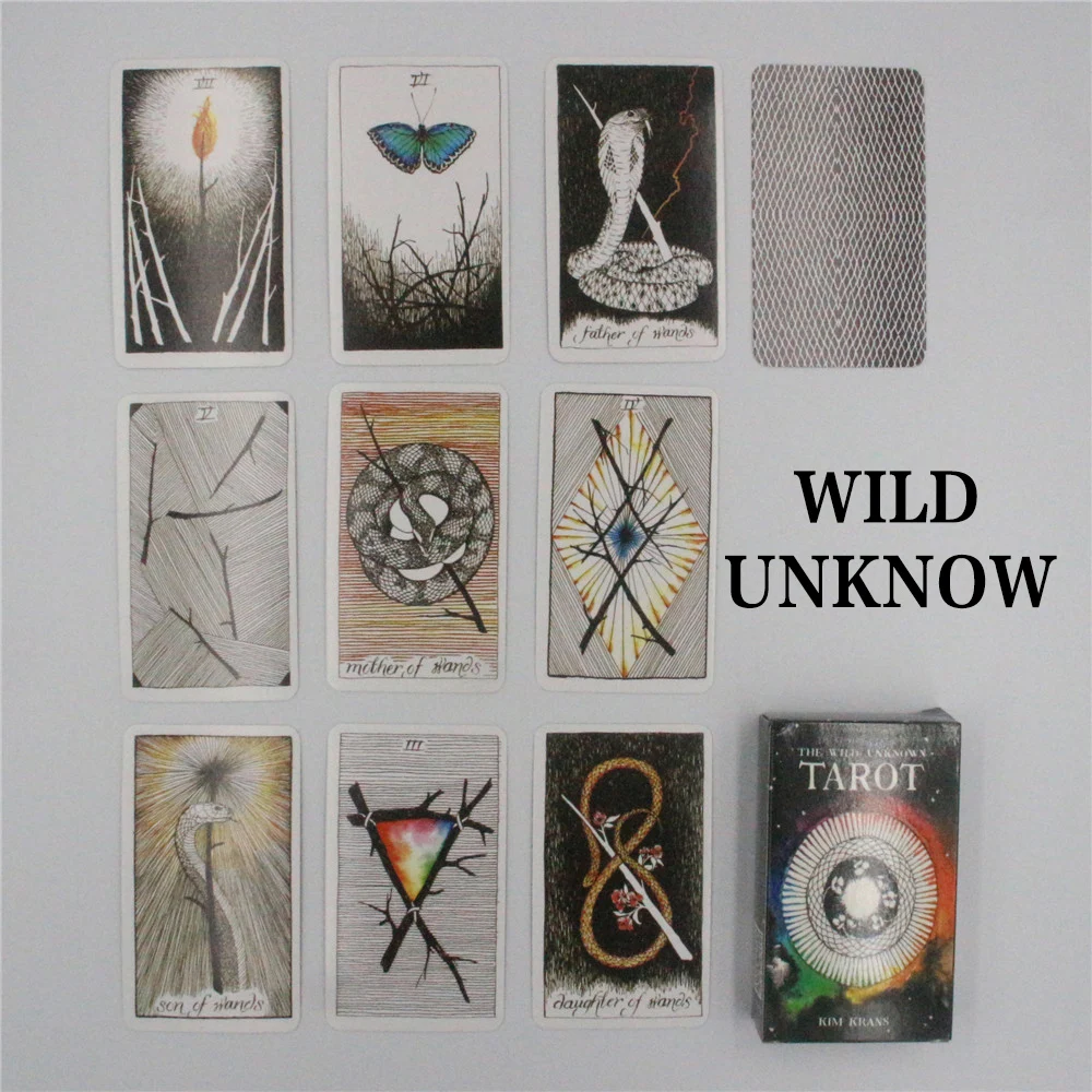 wild-unknow-tarot Магическая колода Таро английское издание загадочное Таро семейная настольная игра вечерние карты игра(9 стилей на выбор - Цвет: wild-unknow-tarot