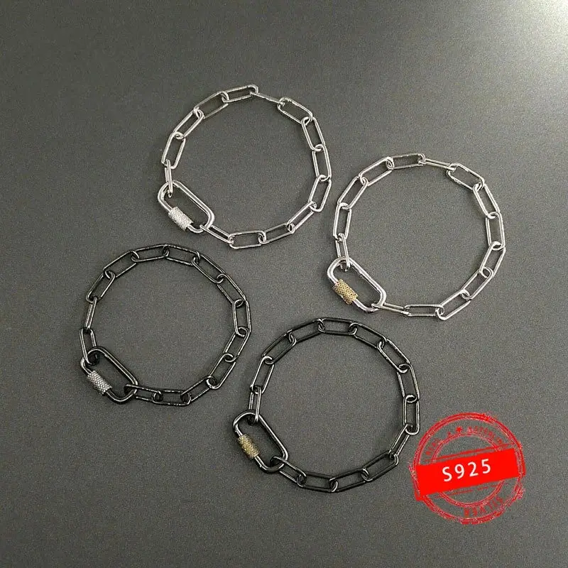 

pulsera de cadena de amor para mujer, de Plata de Ley 925, diseño de moda, estilo búlgaro, regalo de joyería