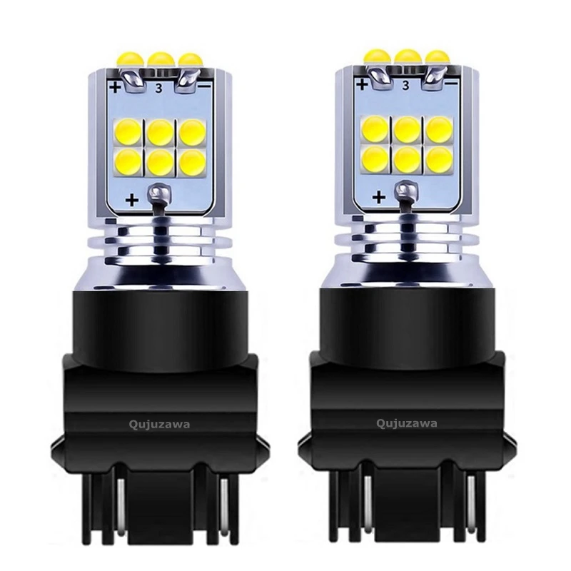 2PCS T25 3157 3156 3057 3457 4157 P27/7W P27W Super Bright 1800LM LED Car Reverse Lamps Daytime Running Lights Turn Signal Bulbs