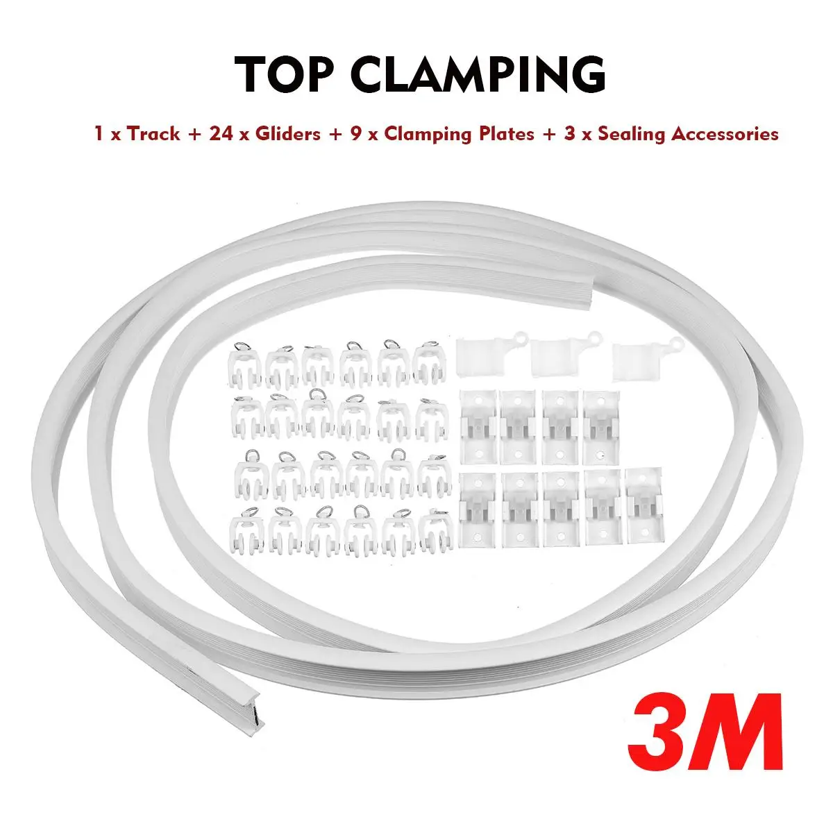 3M Flexible Ceiling Curtain Track Bendable Window Rod Rail Straight Curve Shower Decorative Accessories Home Decor | Дом и сад