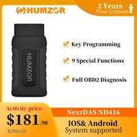 humzor nd416 car key programmer immobilizer code reader 9 special function automotive diagnostic tool obd2 scanner