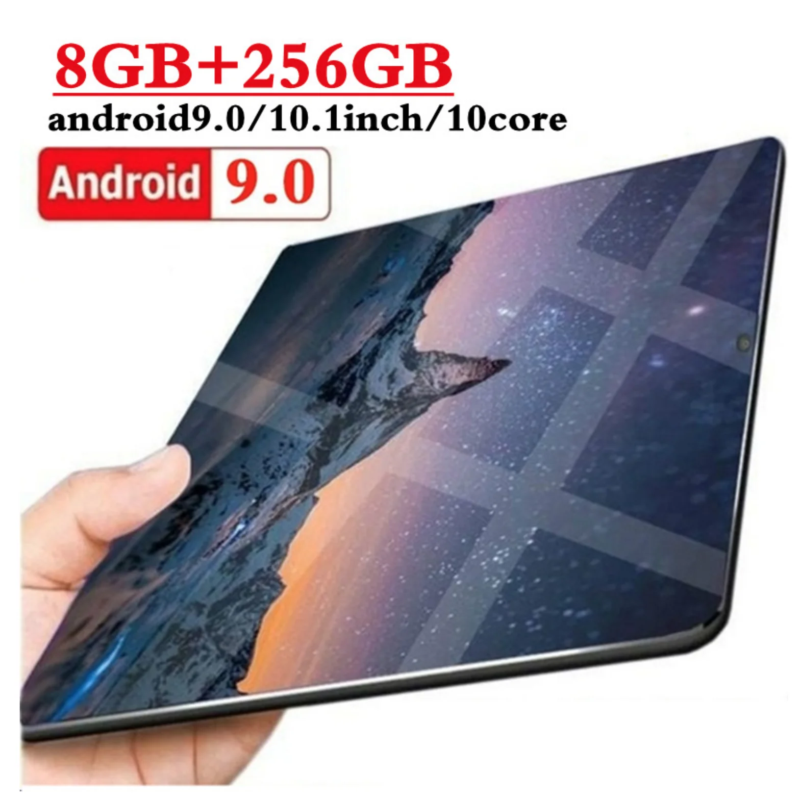 

Tablet 10.1 Inch Tablet Android 9.0 4G Phablet Octa Core 1280*800 IPS 8GB RAM 128GB ROM Tablet PC Dual Cameras GPS