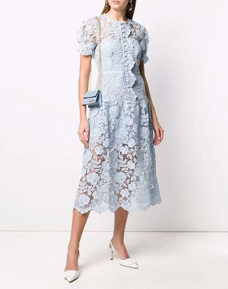 2020 Новое поступление высокое качество светло голубое платье|Женские платья| |