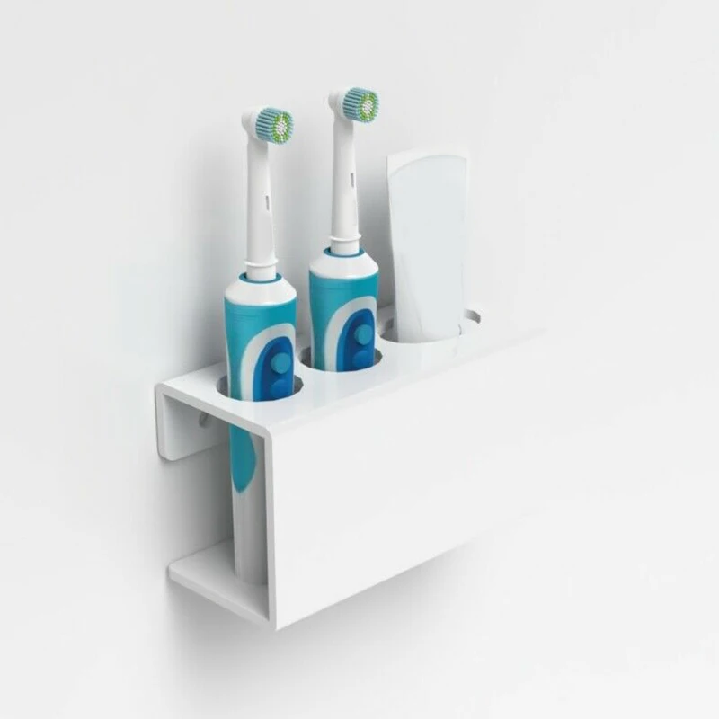 

Perforated Wall-mounted Electric Toothbrush Holder Mount Toiletries Storage Rack Bathroom Accessories Set Storage Box