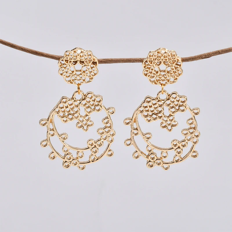 Ouemey аксессуары ручной работы из Золотого Сплава модные серьги-Крючки с модным