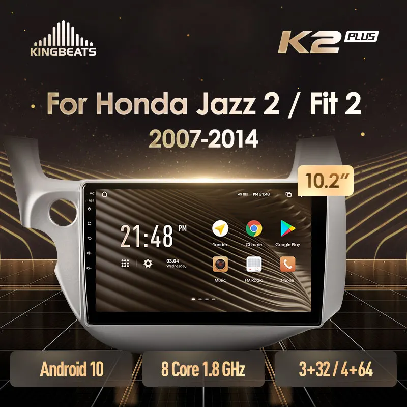 KingBeats штатное головное устройство For Honda Jazz 2 GG / Fit GE 2007 2014 GPS автомагнитола на