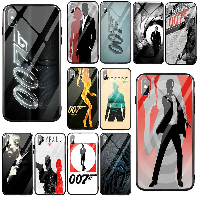 Модные женские чехлы James Bond 007 из закаленного стекла для iPhone 5 мобильный телефон SE 8