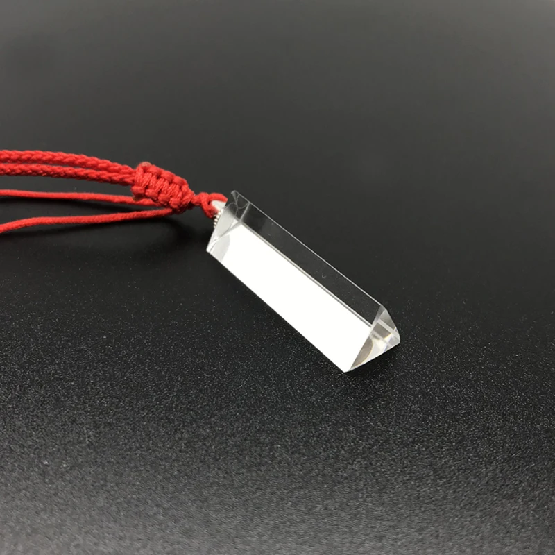 1 шт. Радужное специальное ожерелье с подвеской стеклянные призмы 10x10x30 мм