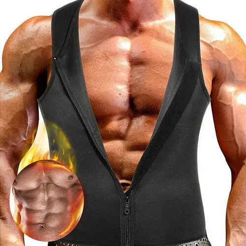 Фото Мужская компрессионная футболка для похудения лучшая жилет талии тренажер груди