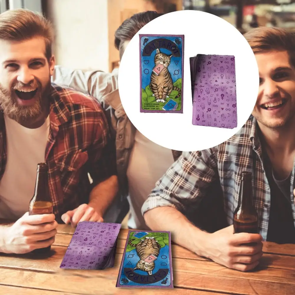 78 шт./компл. кошка Таро карты 2019 Полный английский для Семья вечерние игральные